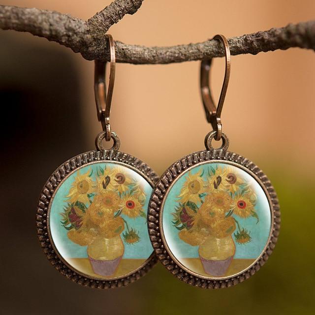 Retro Oil Painting Earrings