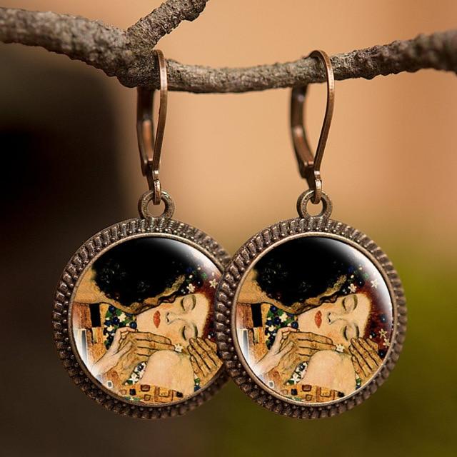 Retro Oil Painting Earrings