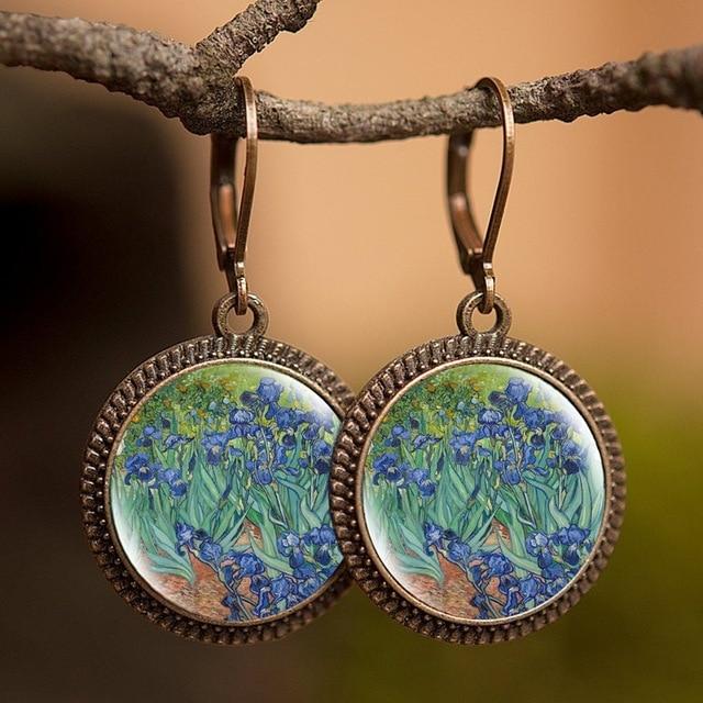 Retro Oil Painting Earrings