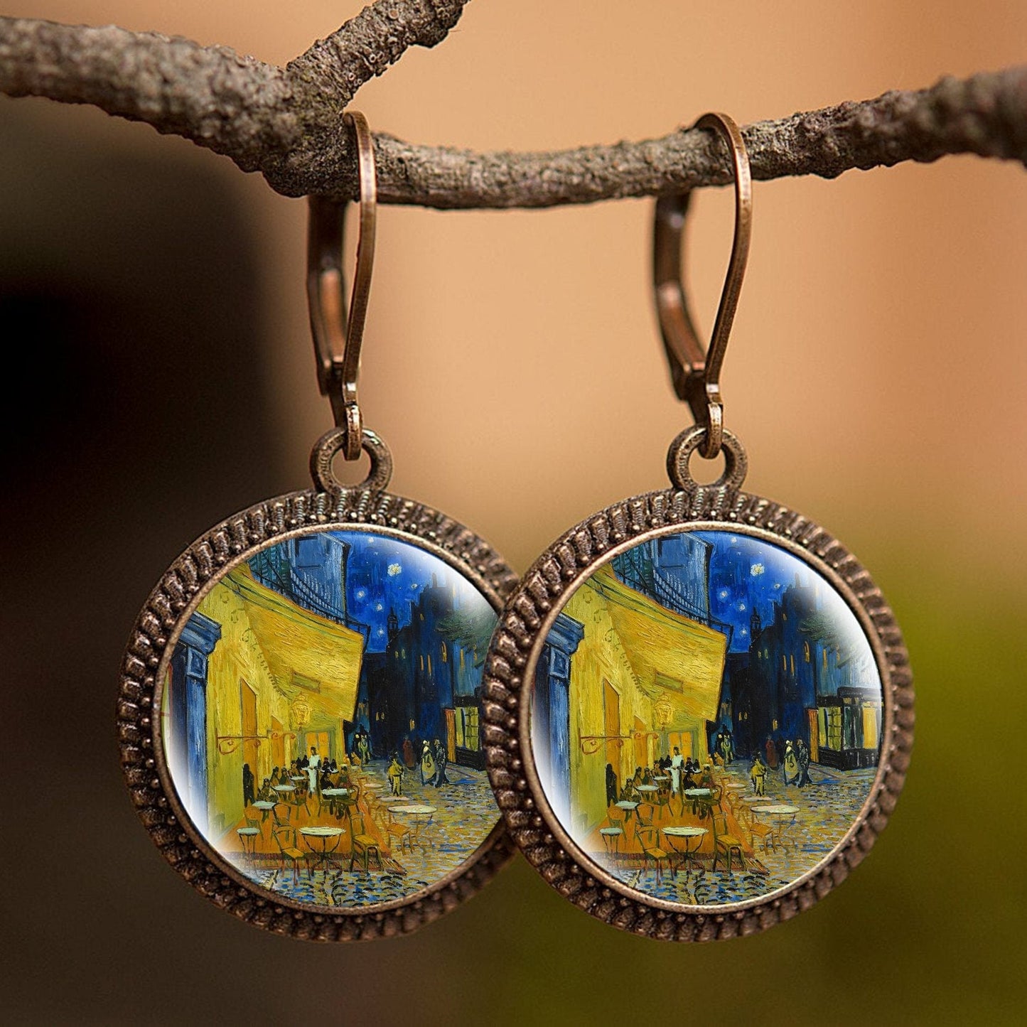 Retro Oil Painting Earrings