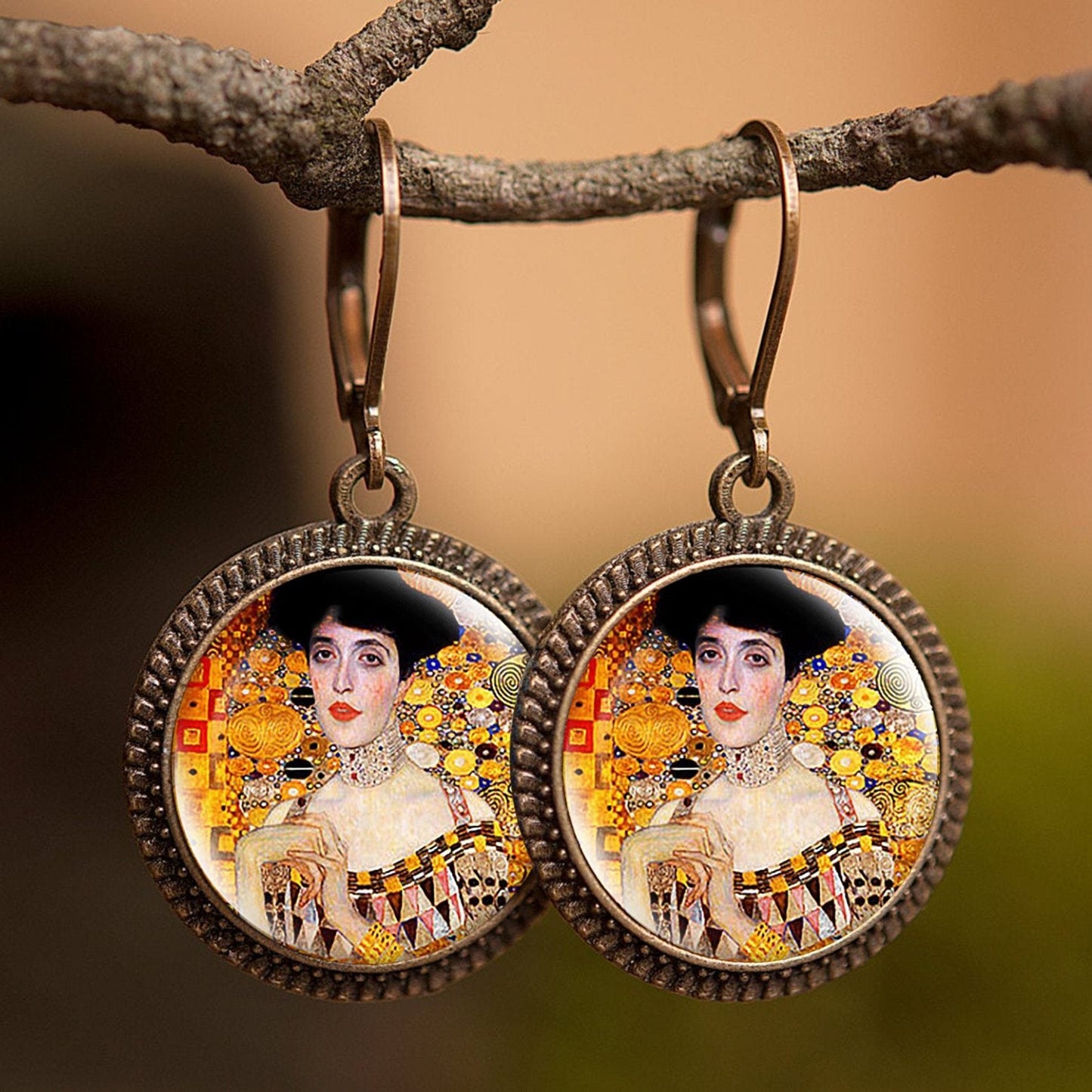 Retro Oil Painting Earrings