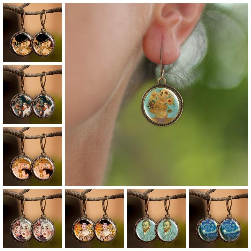 Retro Oil Painting Earrings