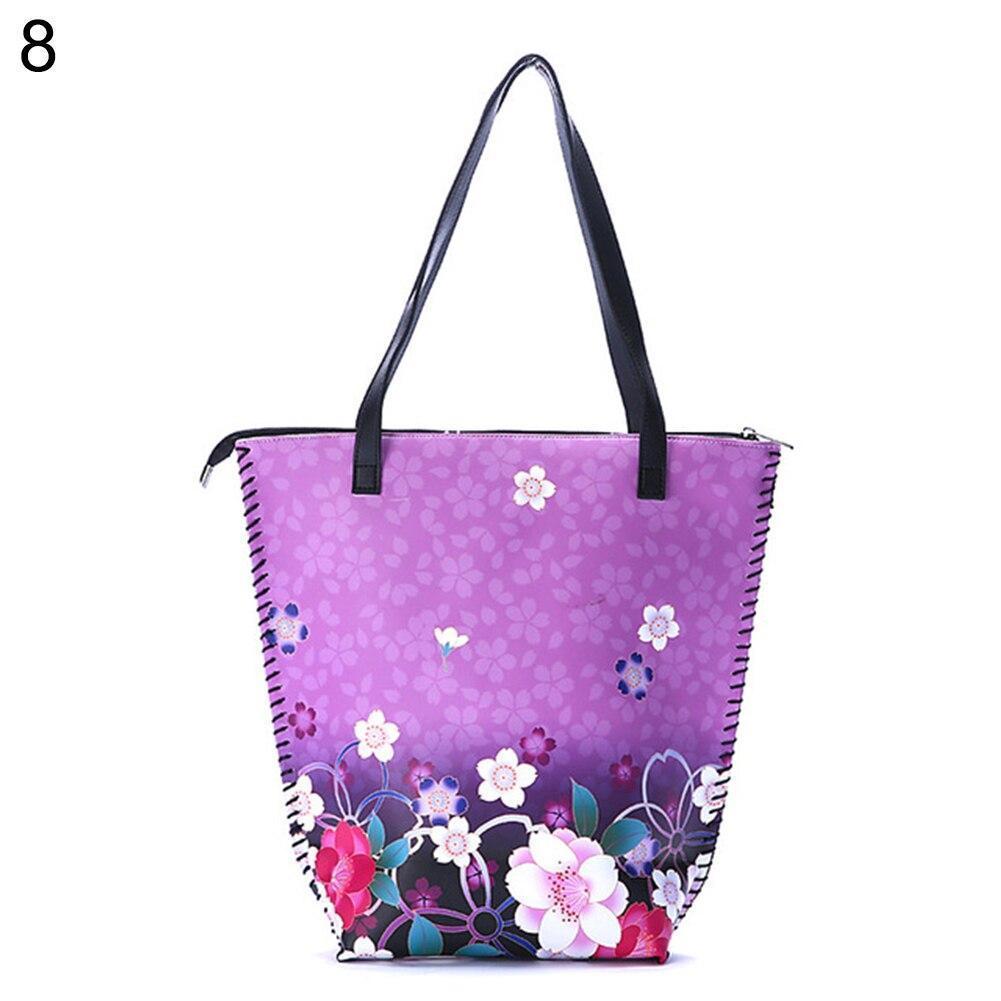 Vintage Women Mandala Flower Shopping Bag Large Capacity Pouch Tote with Handle