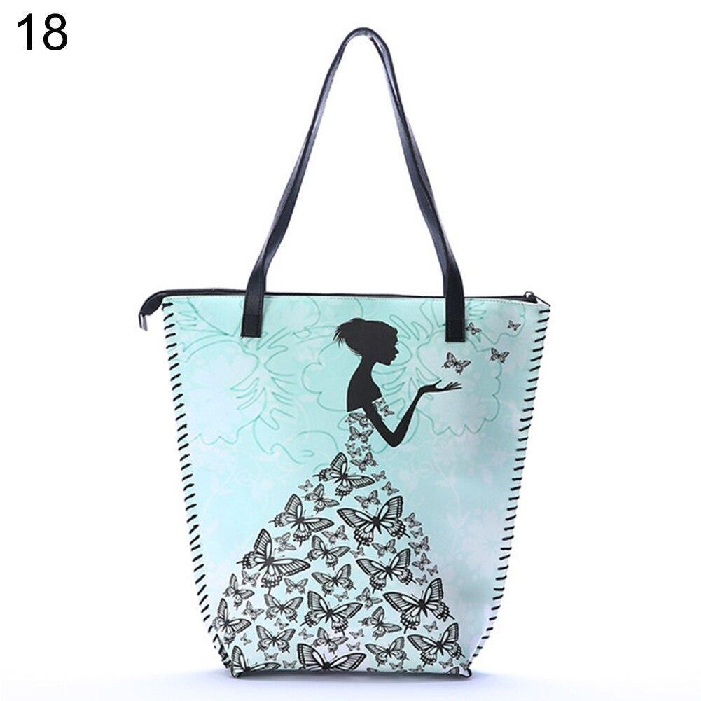 Vintage Women Mandala Flower Shopping Bag Large Capacity Pouch Tote with Handle