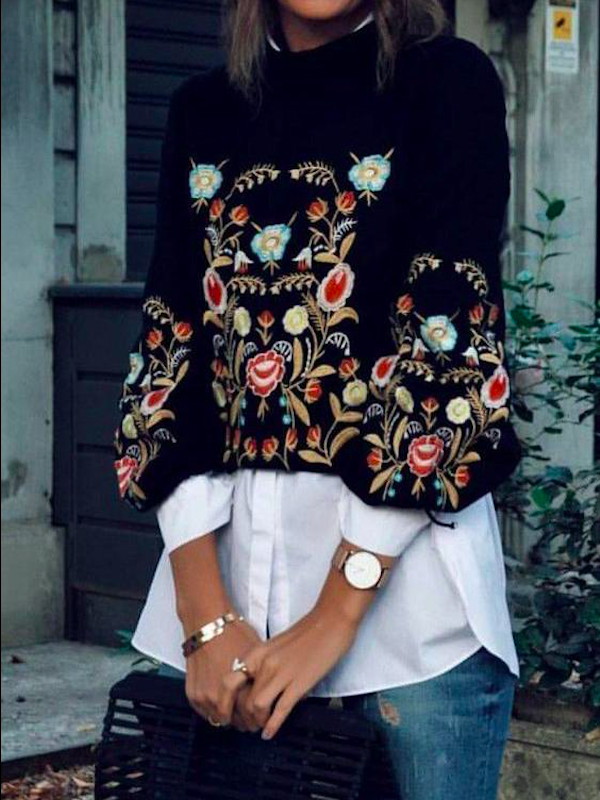 Fashion Wild Embroidery Sweater