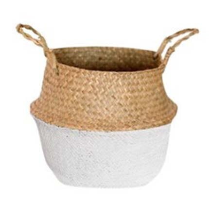 Wicker Storage Basket Flower Baskets Laundry Storage Decorative Basket Rattan Flower Pot Garden Planters Household Organizer