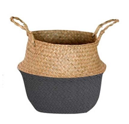 Wicker Storage Basket Flower Baskets Laundry Storage Decorative Basket Rattan Flower Pot Garden Planters Household Organizer
