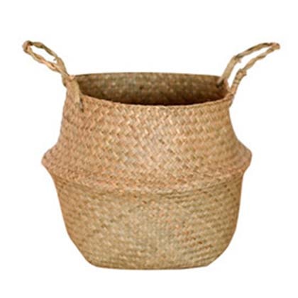 Wicker Storage Basket Flower Baskets Laundry Storage Decorative Basket Rattan Flower Pot Garden Planters Household Organizer