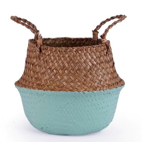 Wicker Storage Basket Flower Baskets Laundry Storage Decorative Basket Rattan Flower Pot Garden Planters Household Organizer