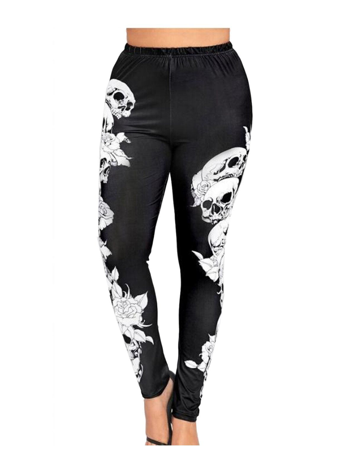 Women Sexy Plus Size Skull Printed Leggings Ladies Gothic Halloween Leggings Leggings Fitness Feminina Leggins Mujer