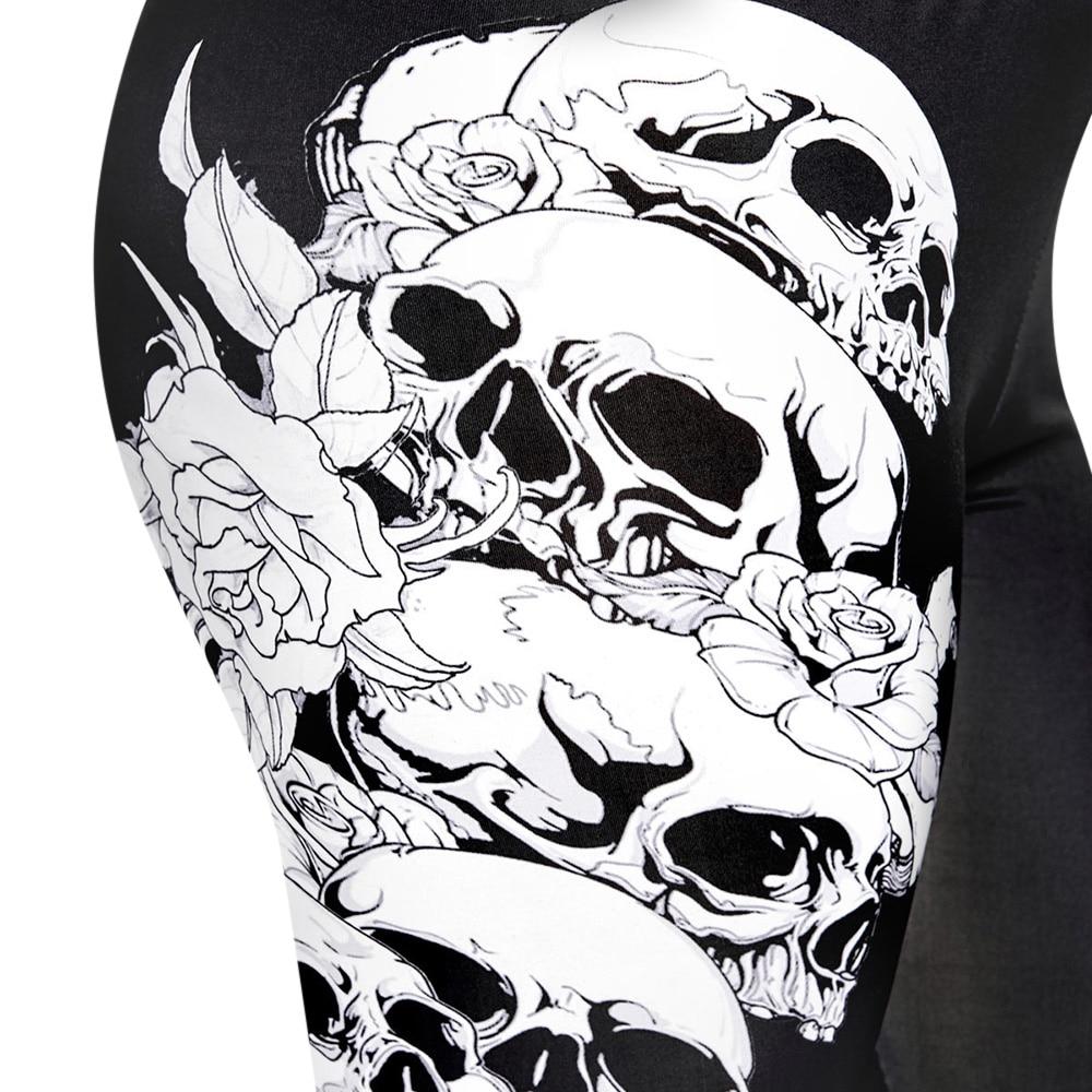 Women Sexy Plus Size Skull Printed Leggings Ladies Gothic Halloween Leggings Leggings Fitness Feminina Leggins Mujer