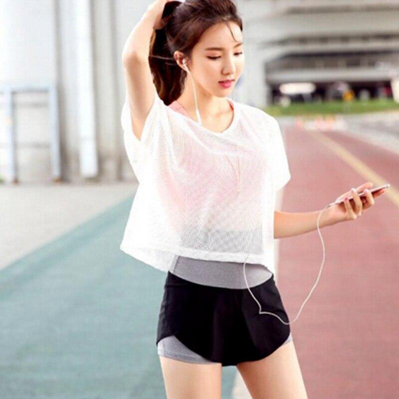 Women's Tank Workout Tops Sports Wear For Women Gym T-shirt Mesh Yoga Top Sport Workout Blouses Fitness Shirt Breathable