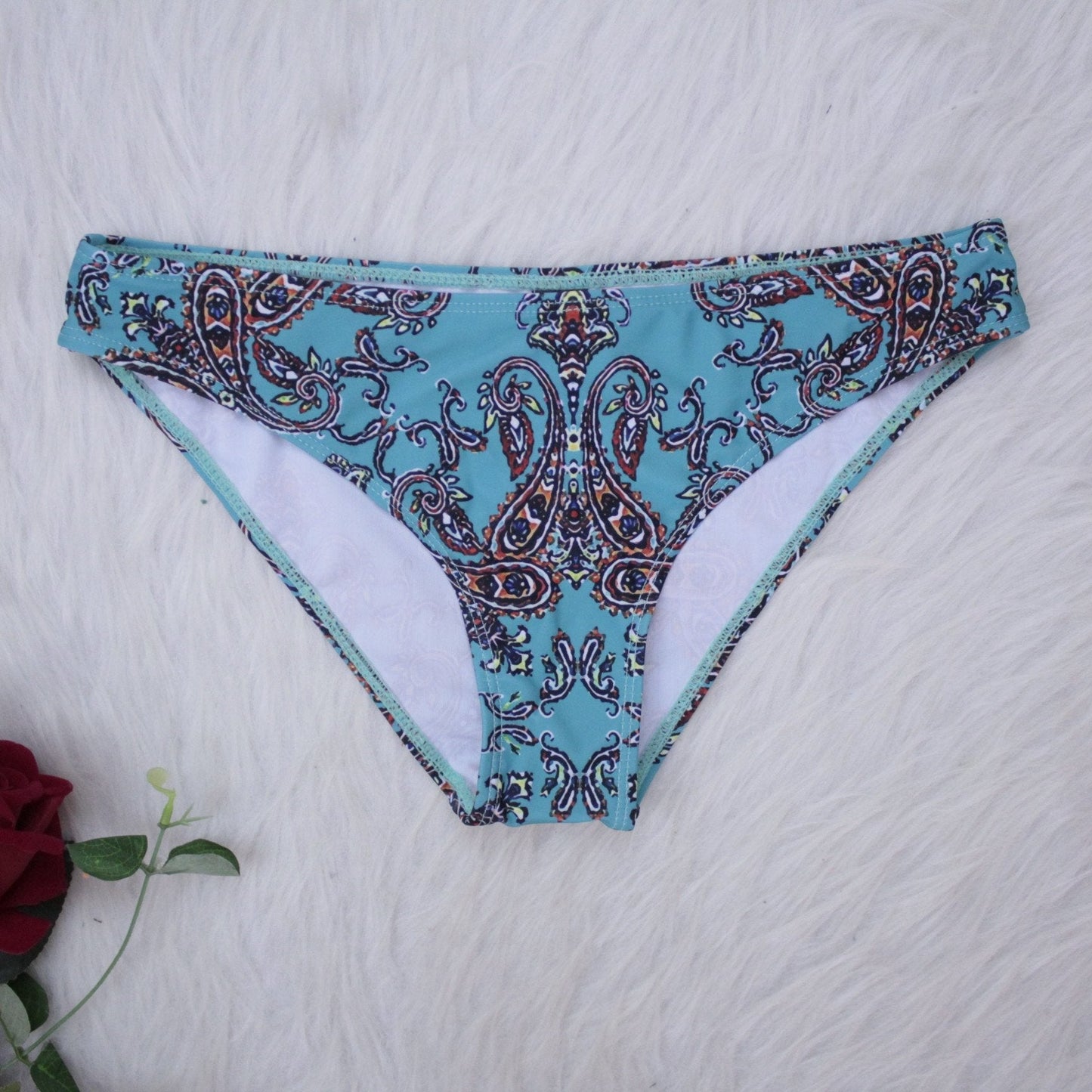 Women's Two Piece Print Bikini Vintage Swimsuit