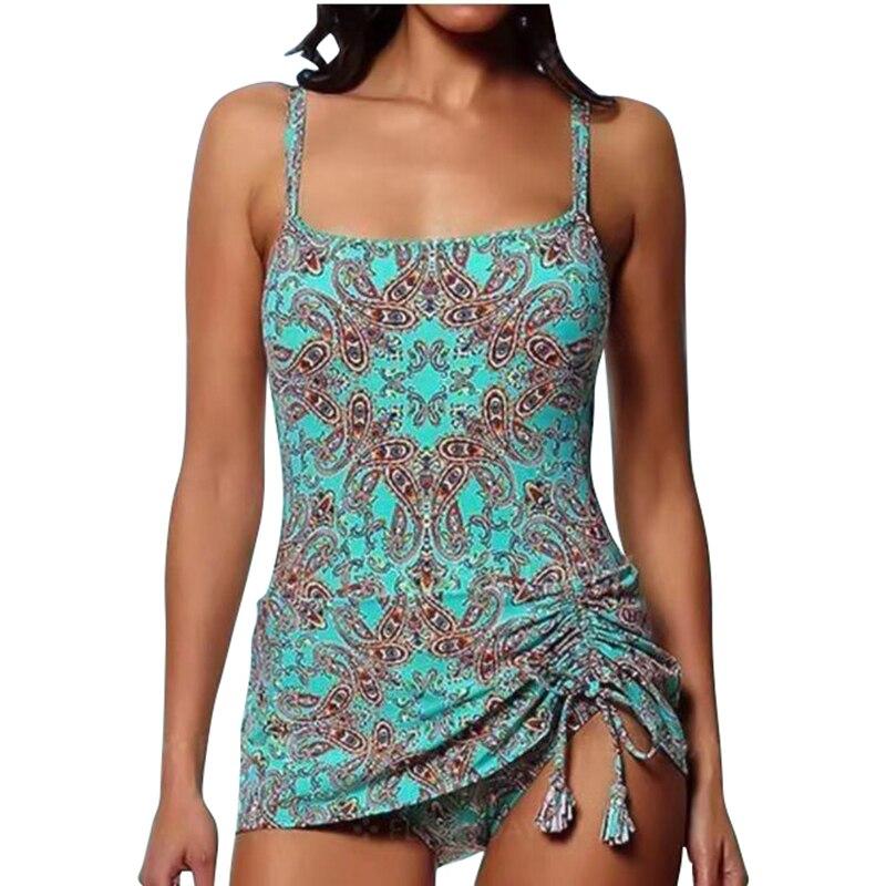 Women's Two Piece Print Bikini Vintage Swimsuit