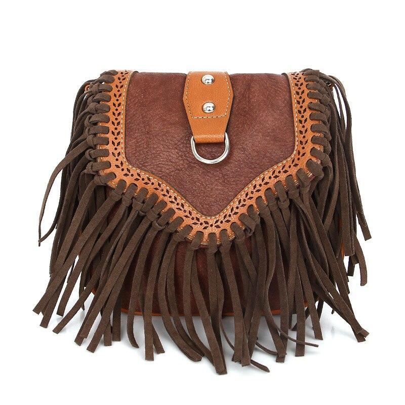 Womens' Pouch Tassel Shoulder Bag Vintage Handbag Crossbody Bags for Women Large Capacity Messenger Bags