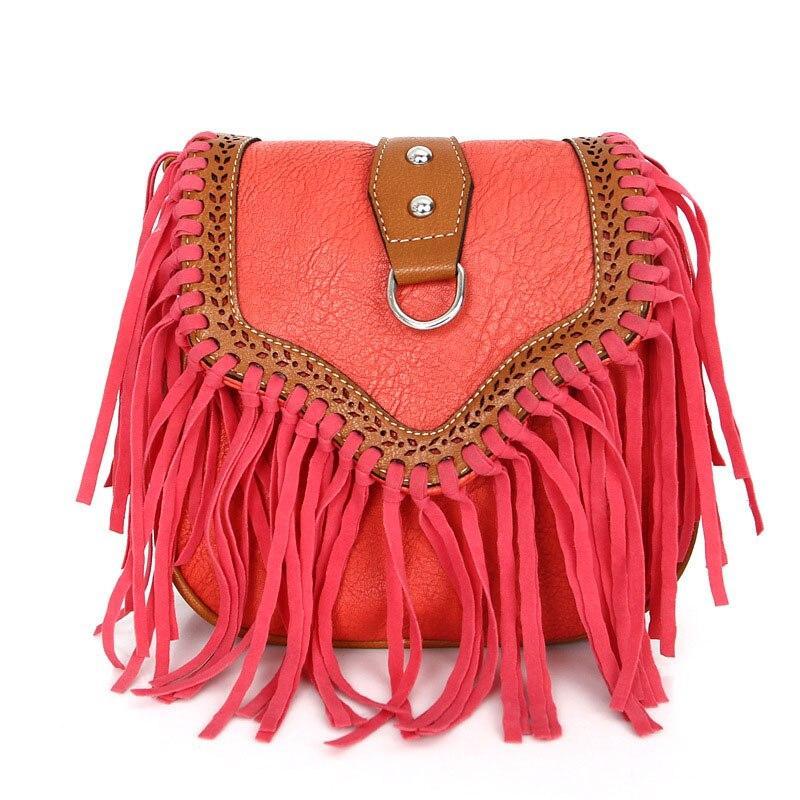 Womens' Pouch Tassel Shoulder Bag Vintage Handbag Crossbody Bags for Women Large Capacity Messenger Bags