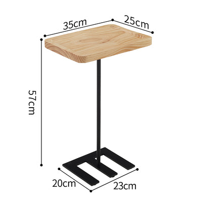 Mini Solid Wood Bedside Narrow Angle Table Living Room Sofa Small Table Can Be Moved Light Luxury Balcony Coffee Table