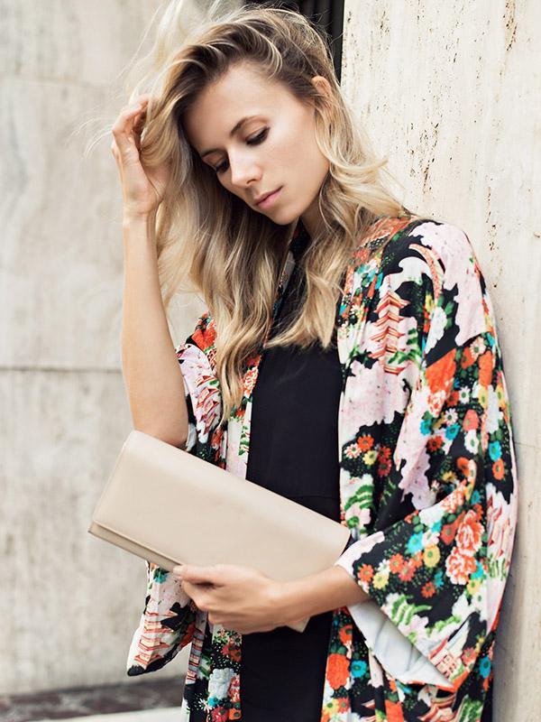 Bohemian Floral Printed Cover-up Outwear