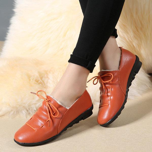 Folds Fur Lining Slip On Lazy Flat Shoes