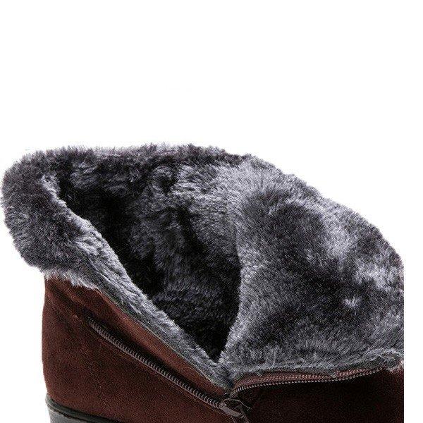 Winter Zipper Wedge Heel Keep Warm Ankle Snow Boots For Women