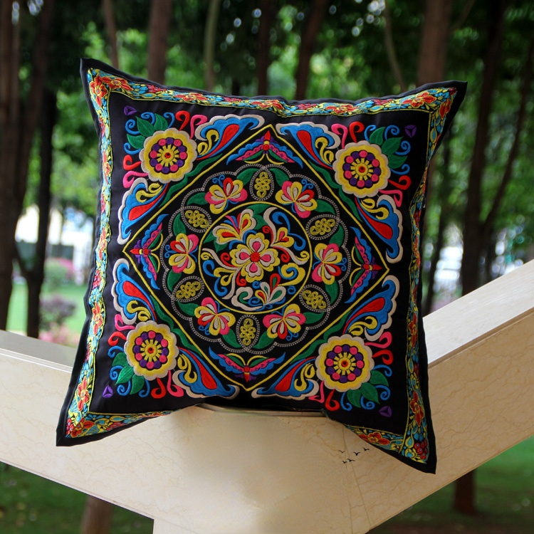 Ethnic Cloth Pillow Living Room Retro Cushion Sofa Office Bedside Pillow Case Cushion Cover