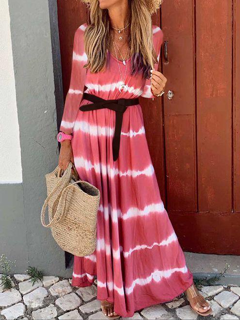 Gradient Stripe Dress