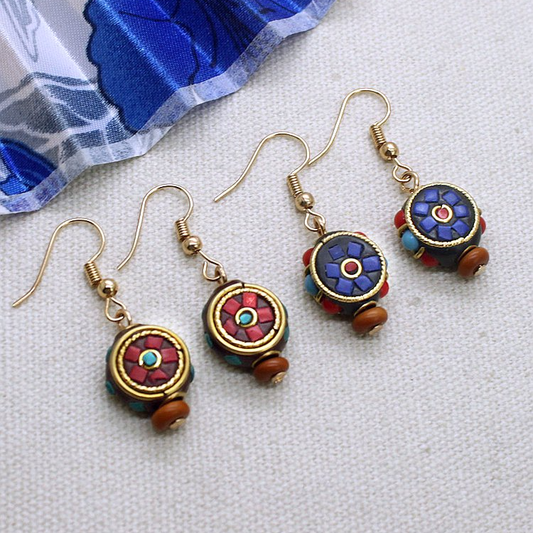 Nepal style earrings simple literary temperament joker ear jewelry personality national style earrings