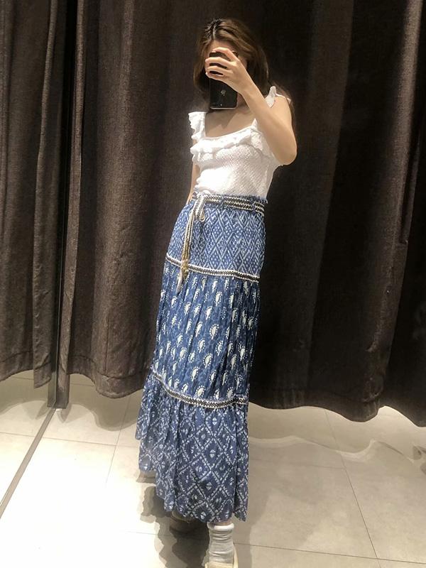 Fashion Boho Printed Beach Skirt