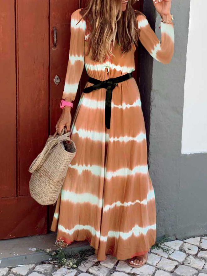 Gradient Stripe Dress