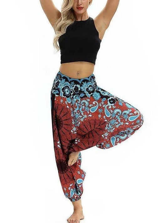 Printed high waist fitness yoga pants women-1