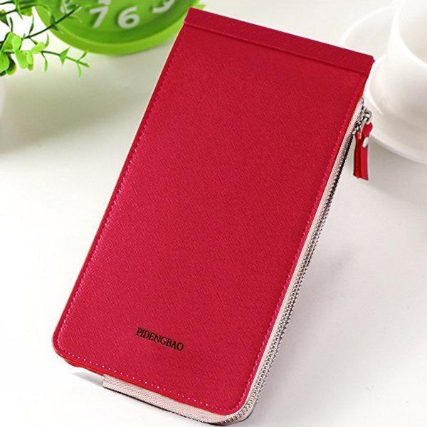 Women Microfiber Leather Multi-Card Slots Wallet Card Holders Phone Bag