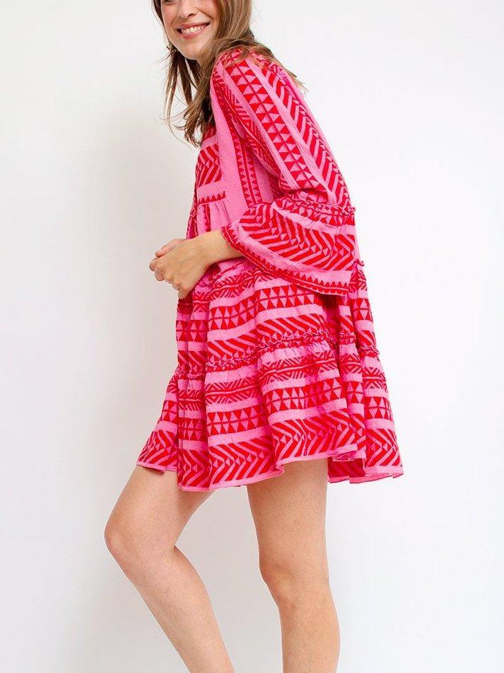 Boho Printed Tribal Bell Sleeve Dresses