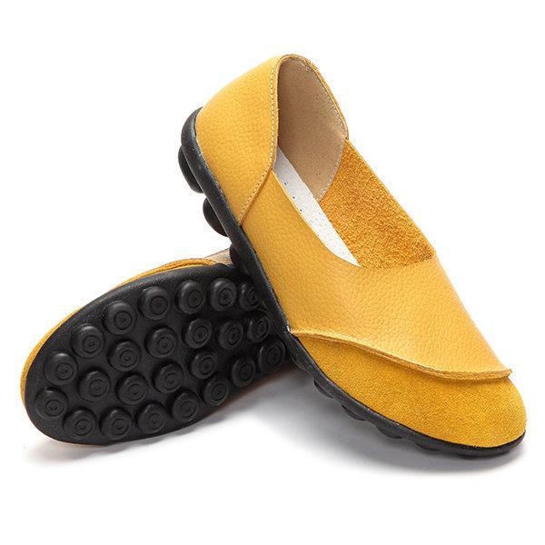 Big Size Color Match Soft Comfy Ballet Pattern Casual Flat Shoes