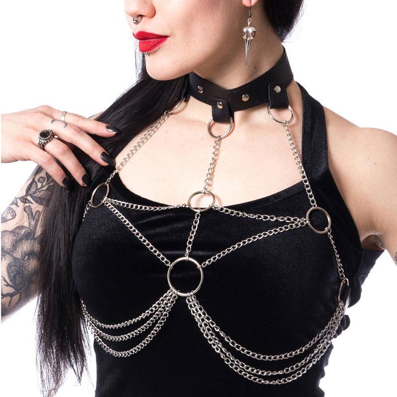 Punk Harajuku collar restraint sexy wild belt female waist chain