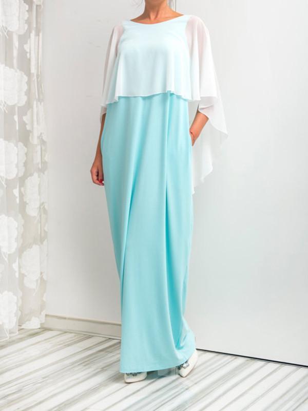 Simple Fashion Summer Round Neck with Shawl Maxi Dress Party Dress