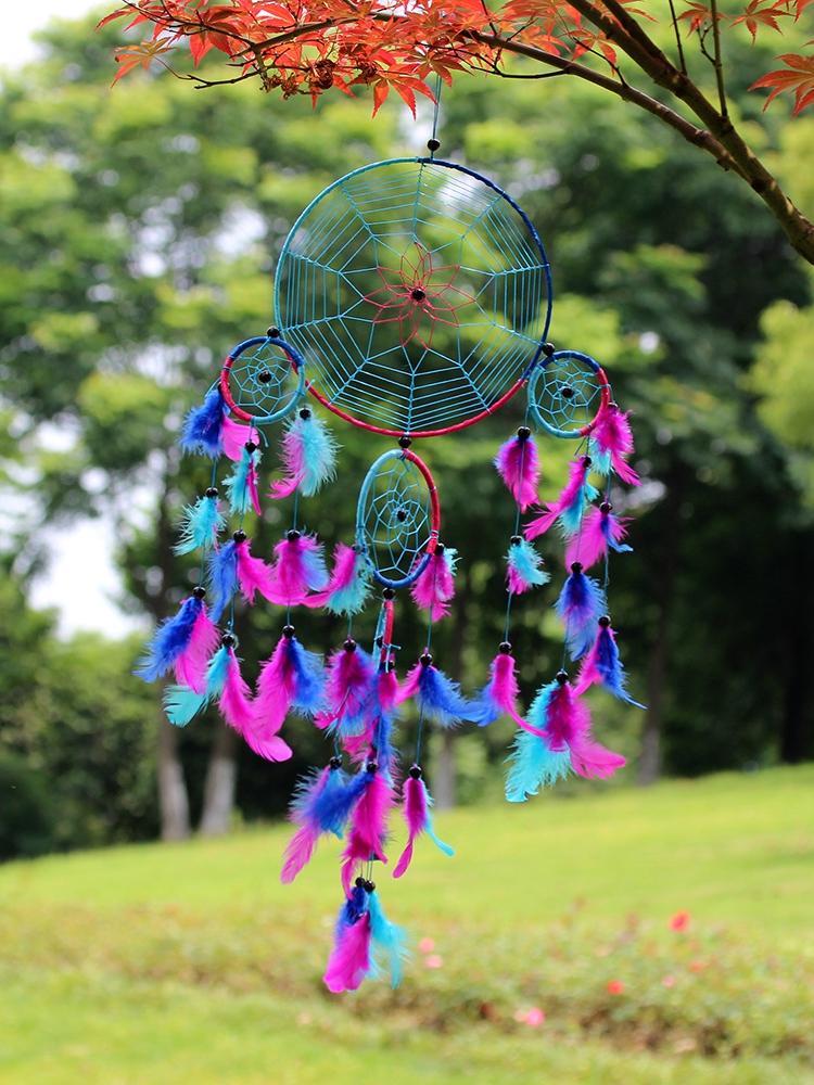 Colorful Feather Home Wall Car Pendant Decoration Dreamcatcher