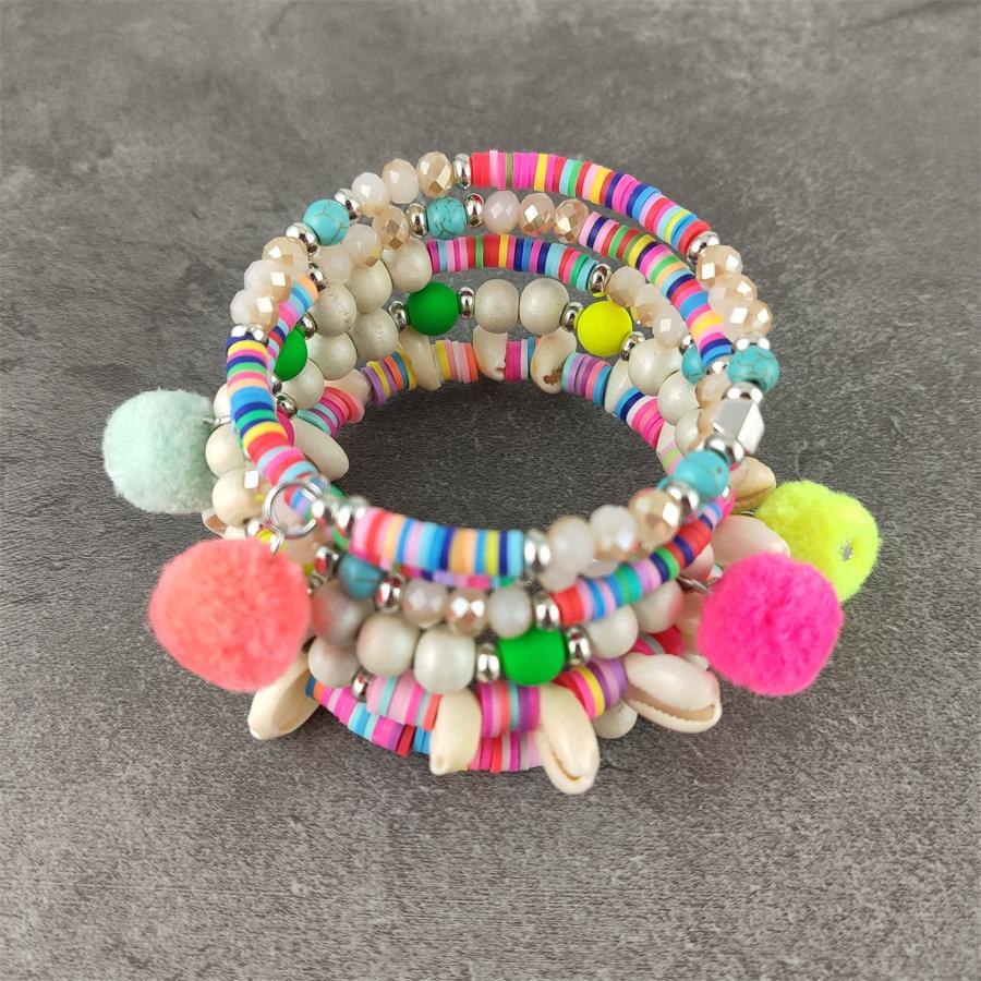 Colorful Natural Shell Beaded Bracelets