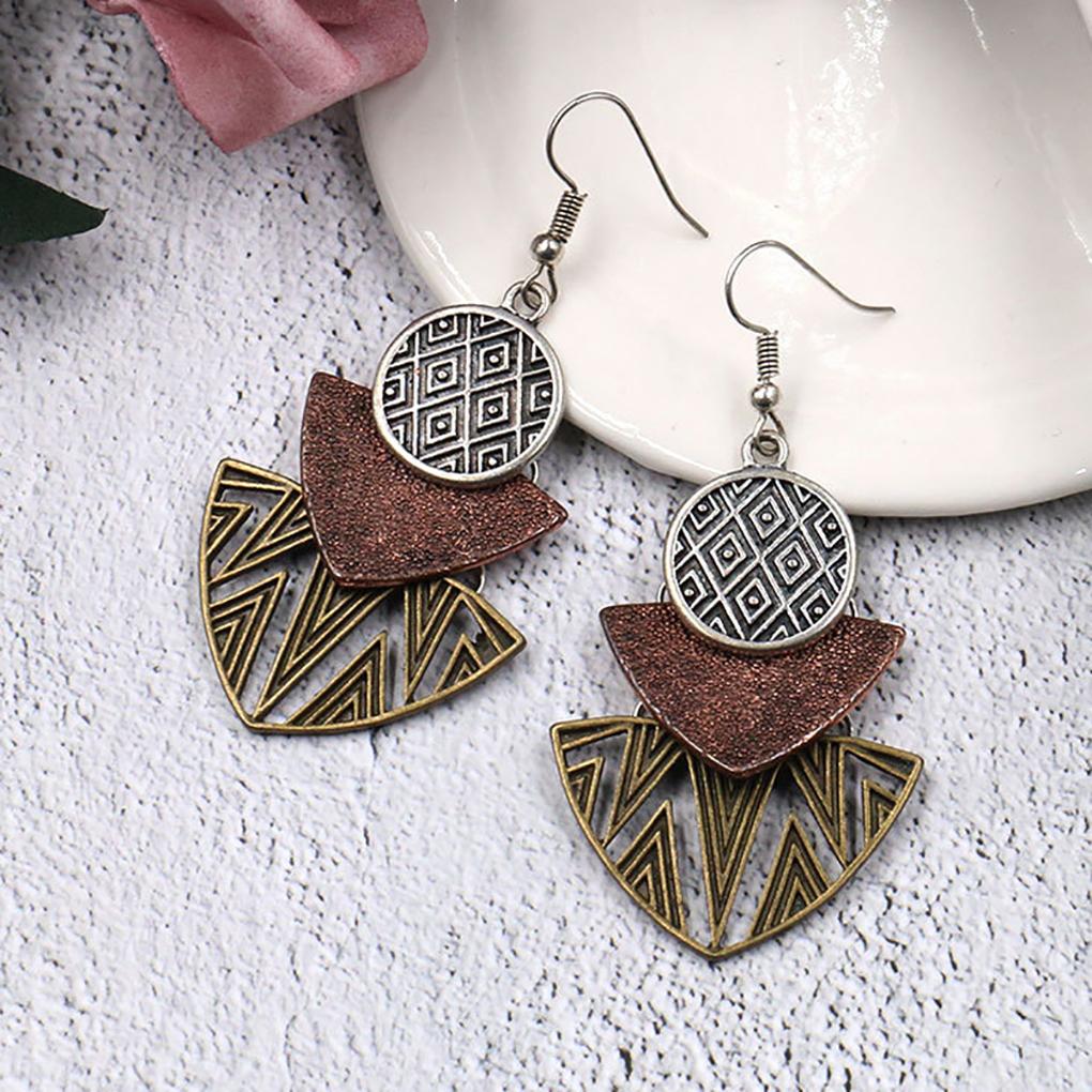 Women Multilayer Dangle  Geometric  Earring