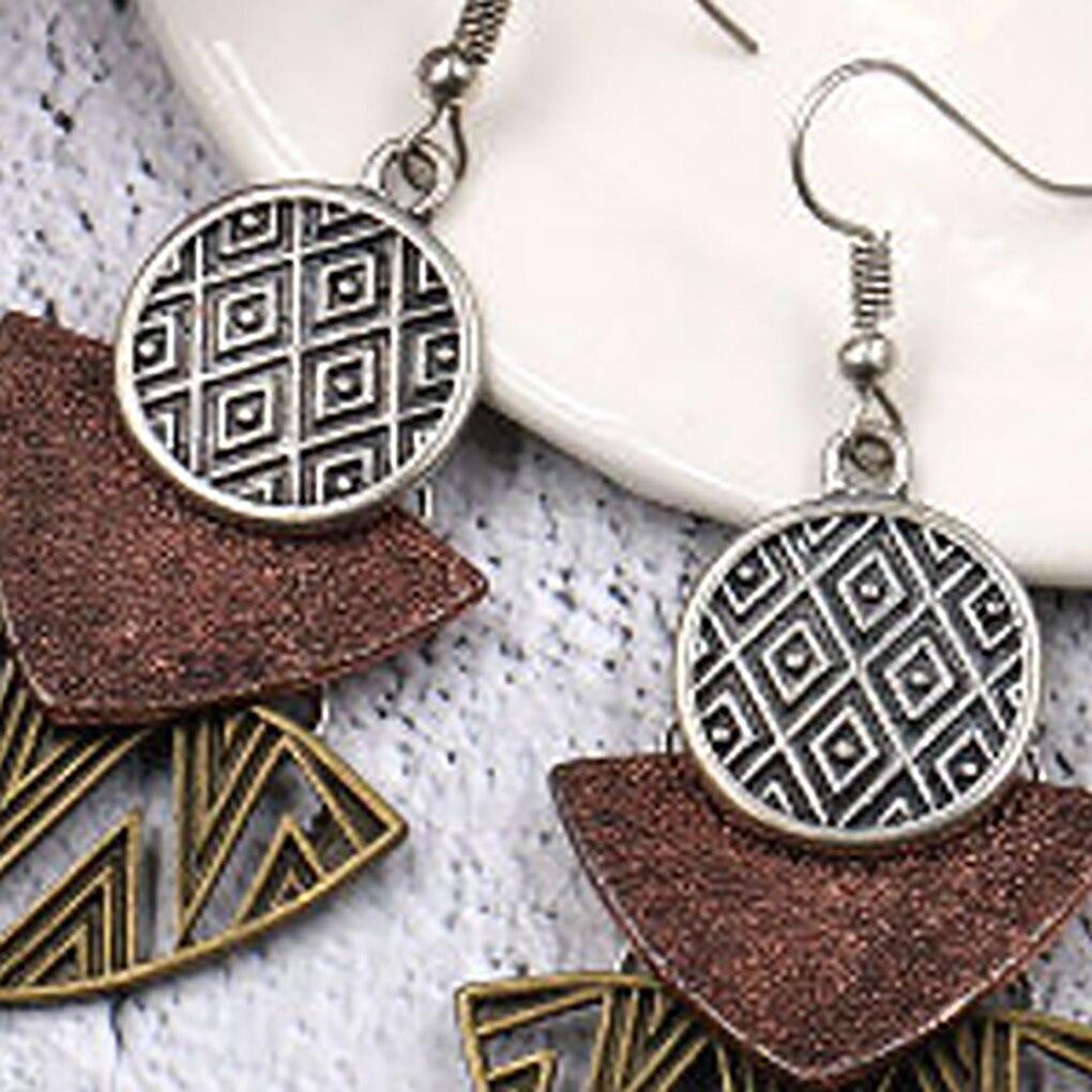 Women Multilayer Dangle  Geometric  Earring