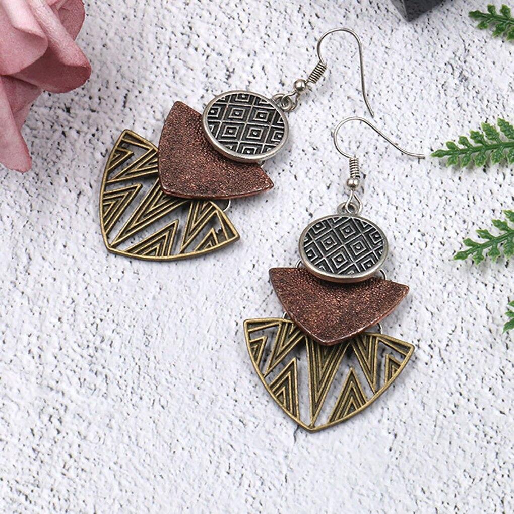 Women Multilayer Dangle  Geometric  Earring