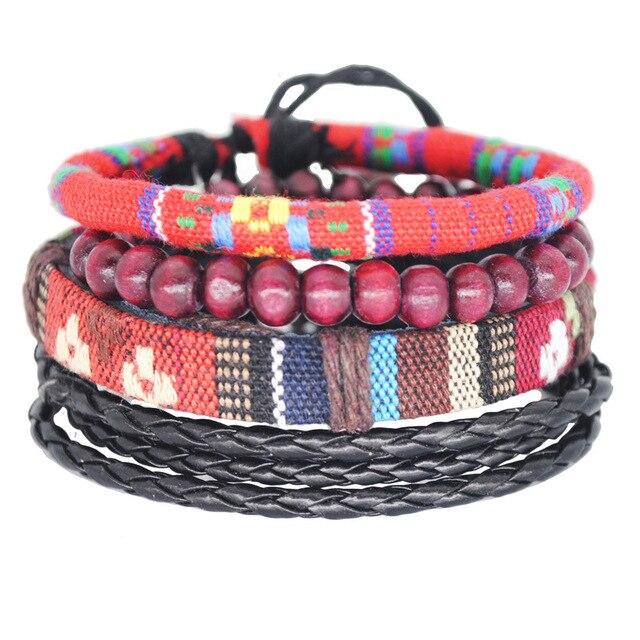 Vintage Multilayer Leather Handmade Rope Braided Bracelet