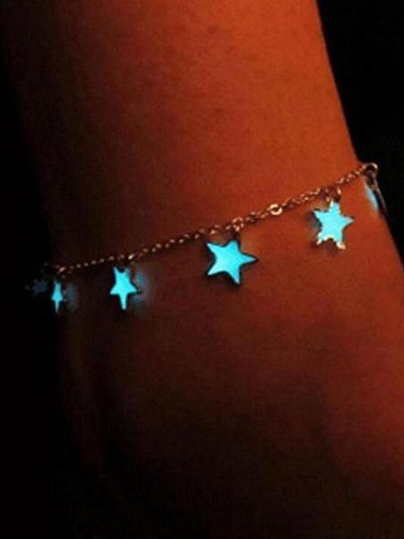 Luminous Ladies Beach Winds Blue Pentagon Star Anklet