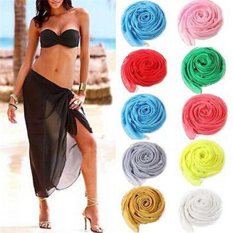 Seven Colors Sexy beach cover up sarong summer bikini cover-ups wrap pareo beach dress skirts towel