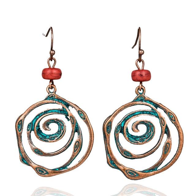 Unique bohemian  ethnic vintage hanging earrings for women