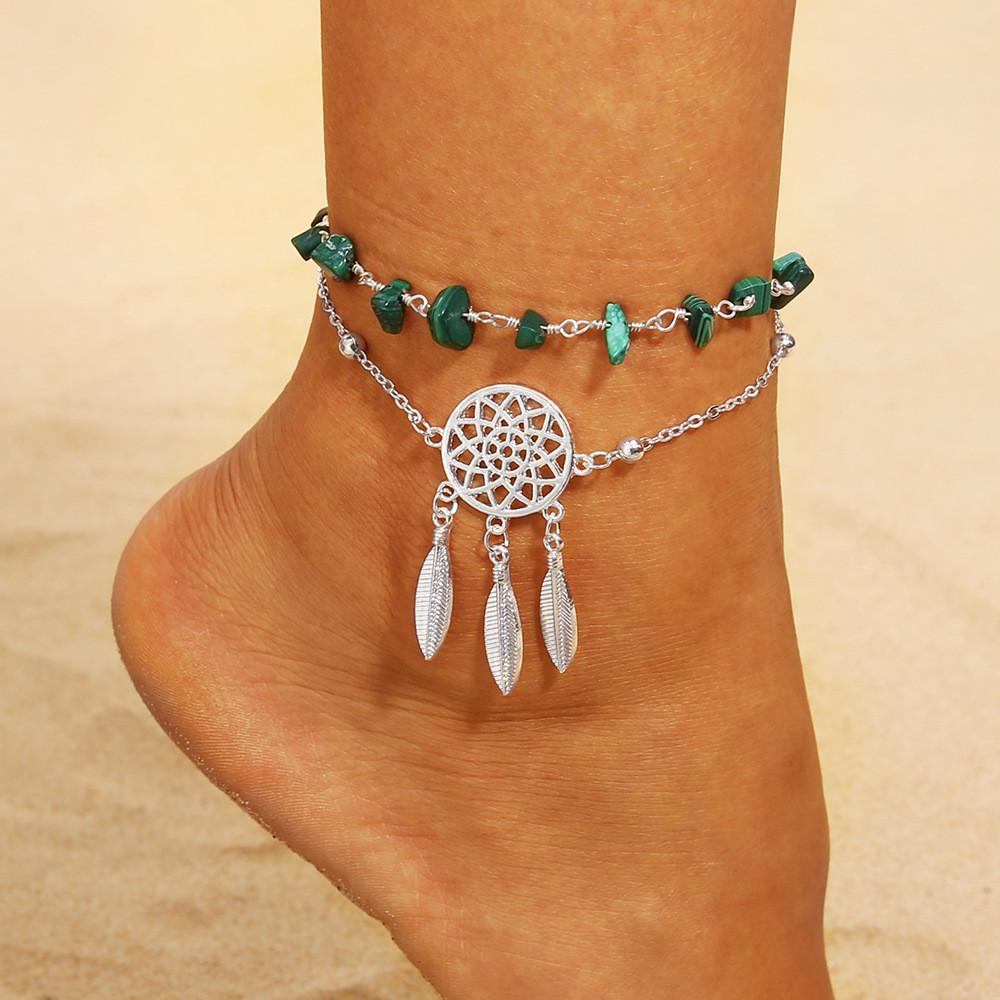 Boho Beach Section Beads Foot Chain Jewelry Anklet