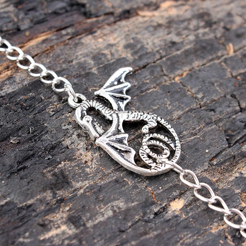 Metal Dragon Octopus Snake Bat Exaggerated Ancient Silver Color Bracelet