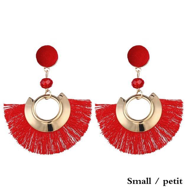 Bohemian Big Tassel Drop Women Fringe Handmade Brincos Statement Fashion Woman Earrings