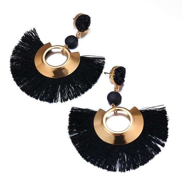 Bohemian Big Tassel Drop Women Fringe Handmade Brincos Statement Fashion Woman Earrings