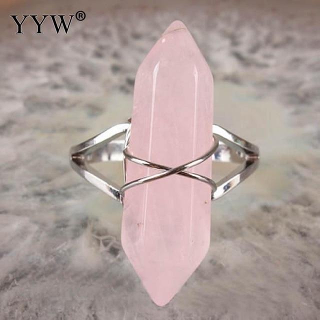 Natural Gem Stone Finger Adjustable Ring Boho Jewelry