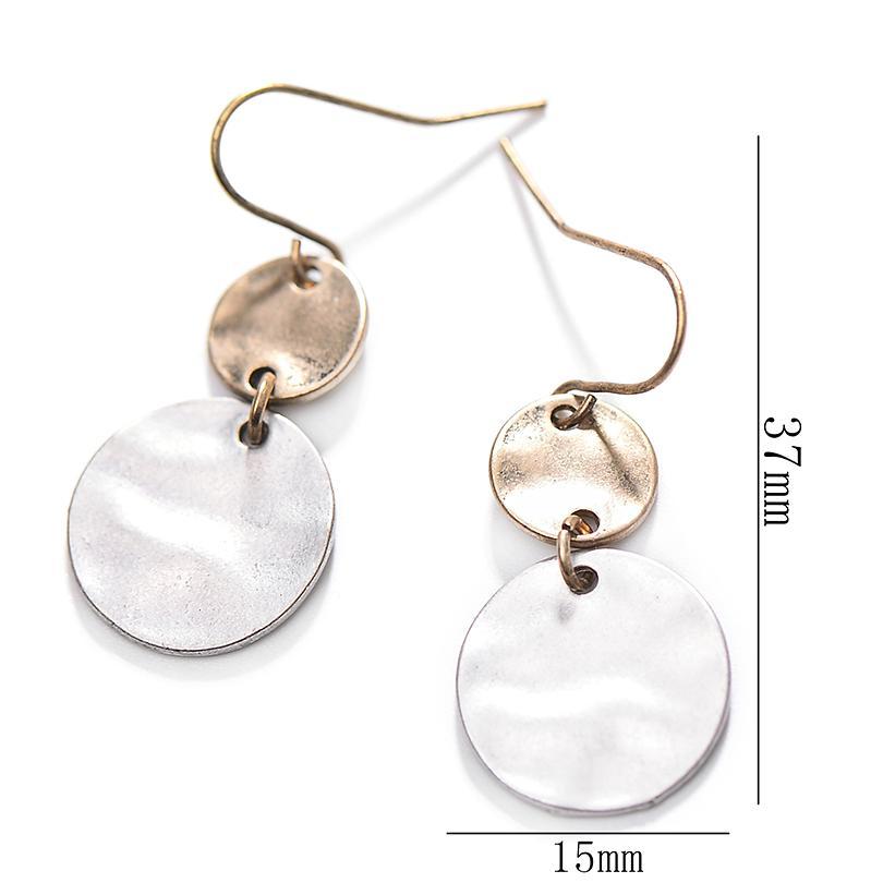 Simple Style Retro Round Drop Ethnic Pendant Fashion Coin Dangle Earring